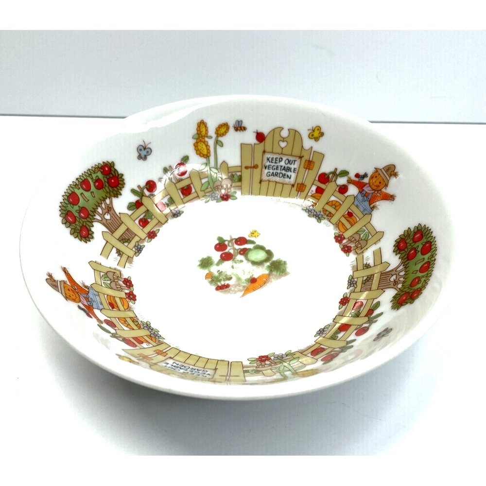 Vintage Enesco Fine China Bowl "Vegetable Garden" 1976